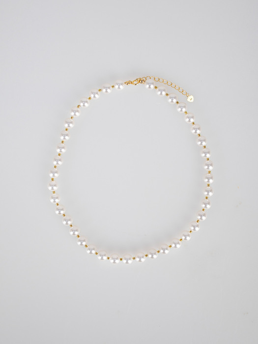Pearl and beads 925 silver necklace