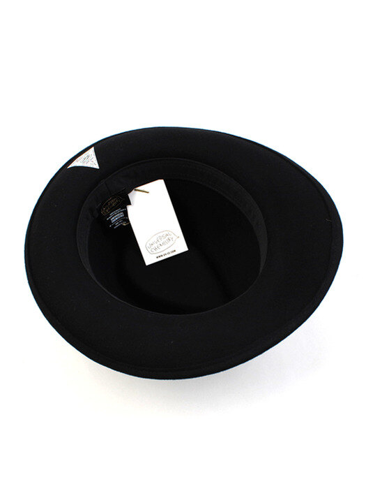 BU Simple BK Black Wool Fedora 울페도라