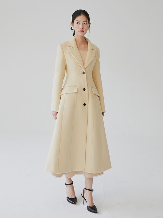 TANIA Classic A-line coat (Butter)