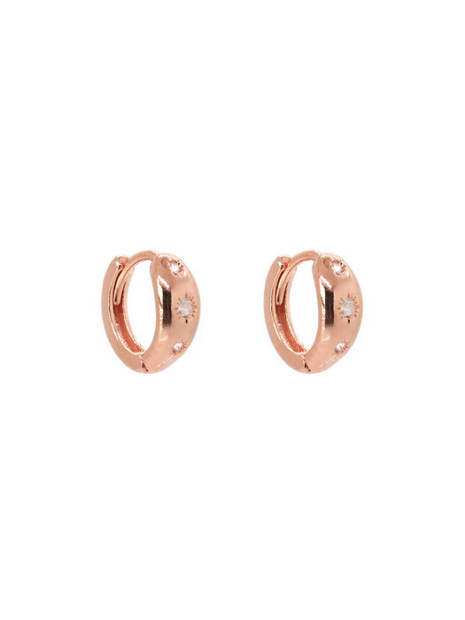 Twinkle Cubic Bold Onetouch Earring (Silver925)