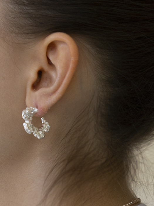 foil flower earring