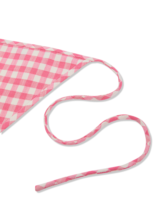 UCARF Patterned Head Scarf - Pink Check