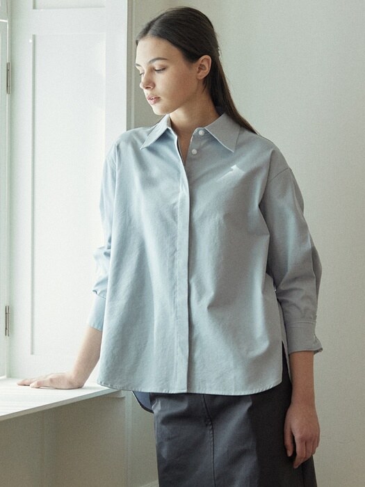 Loose-Fit Hidden Button Shirt 3 Color