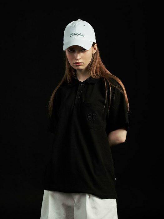 COTTON PK SHORT SLEEVE POLO TEE_WOMEN(BLACK)