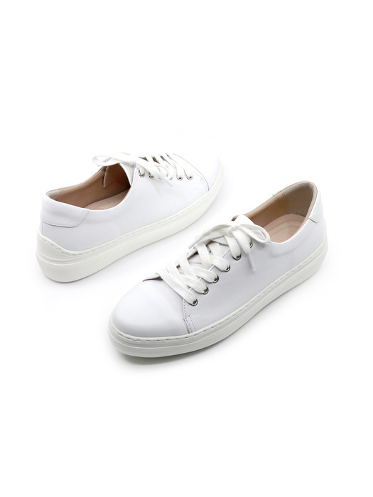 White Modern Platform Lace-Up Slip-Ons