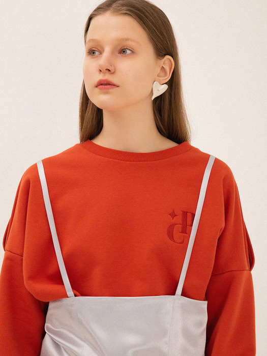 slit sweatshirt (orange)