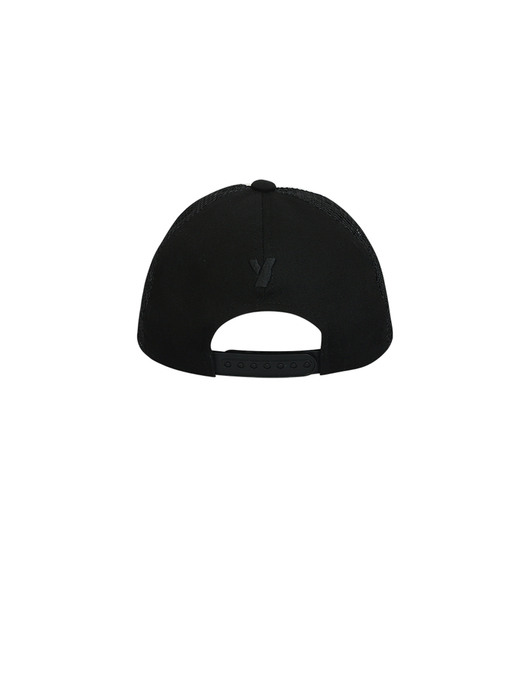 COLOR BLOCK MESH BALL CAP - IVORY/BLACK