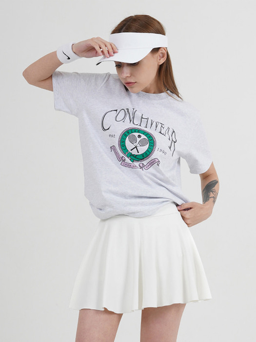 콘치 테니스 클럽 로고 티셔츠 (샌드그레이)