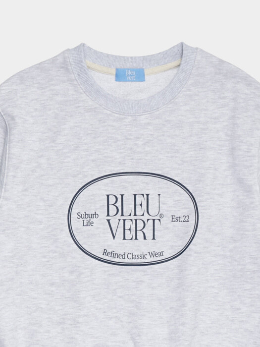 Bleuvert Graphic Sweat Shirts(Melange Gray)