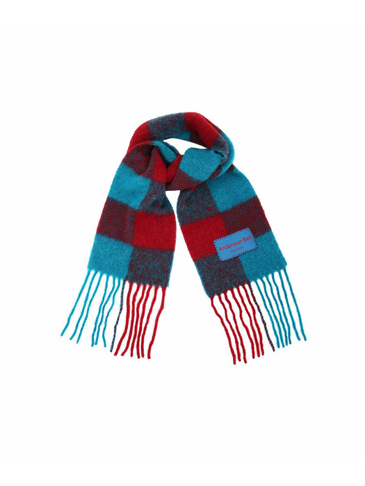(ESSENTIAL) BILLY NEW CHECK SCARF aaa324u(RED)