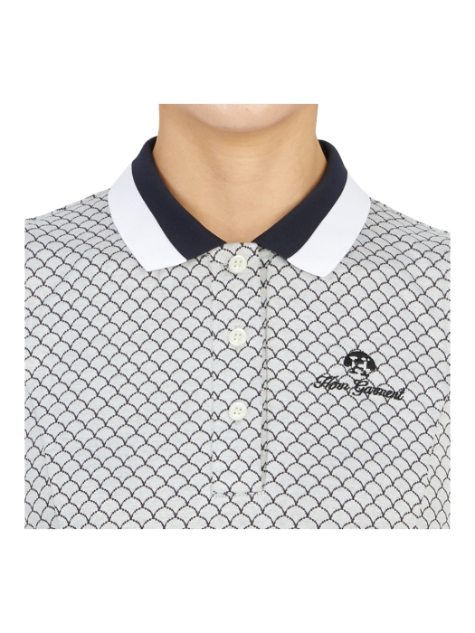 스케일 HHW 2A AP51 IVORY 여자 골프 폴로 민소매 티셔츠