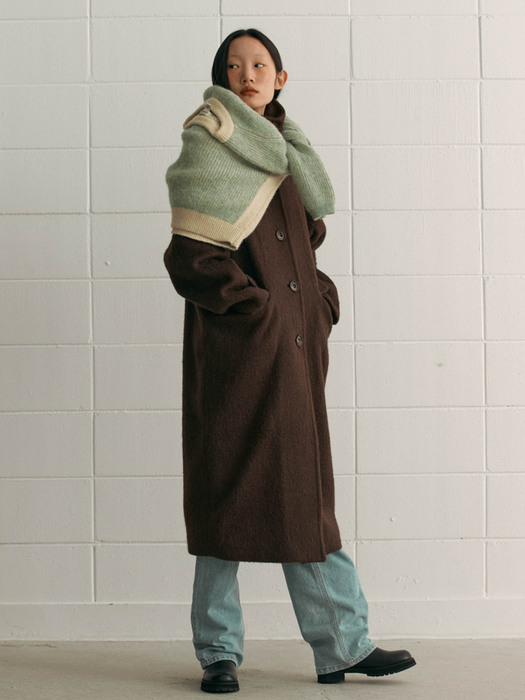 Alpaca Stitch Coat (Brown)