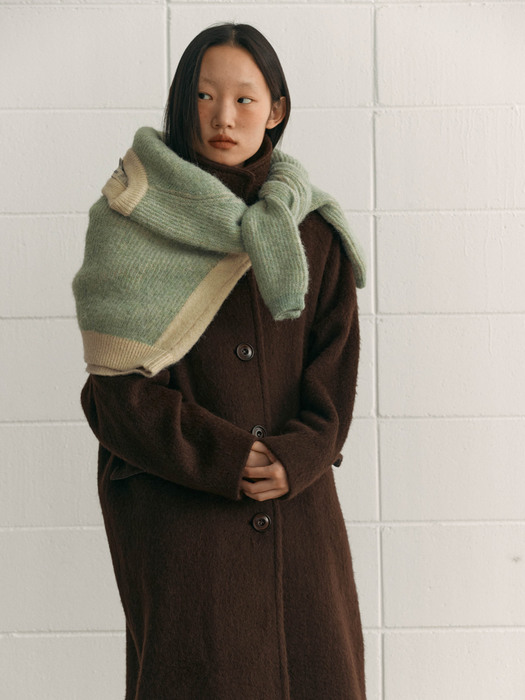 Alpaca Stitch Coat (Brown)