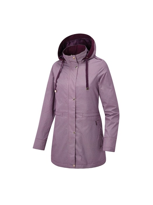 콜핑 미노 여 KQJ6711W 바람막이 체크무늬 후드 기모안감 여성 등산 자켓