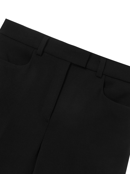 Semi Flare Pants - Black