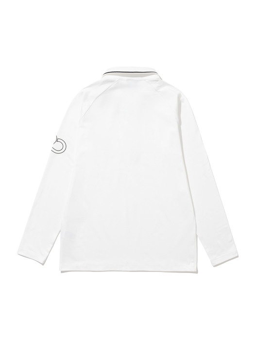 와이에리 웰딩 포인트 긴팔 티셔츠[WHITE]