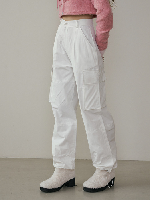 DRO CARGO STRING PANTS WHITE