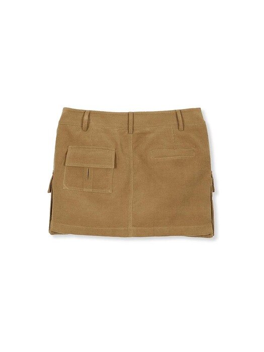 Corduroy Mini Skirt in Brown VW2WS486-93