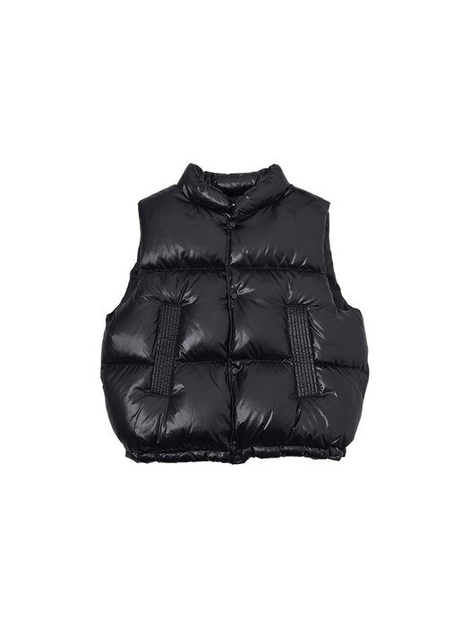 SIOT4053 duckdown glossy PD vest_Black 