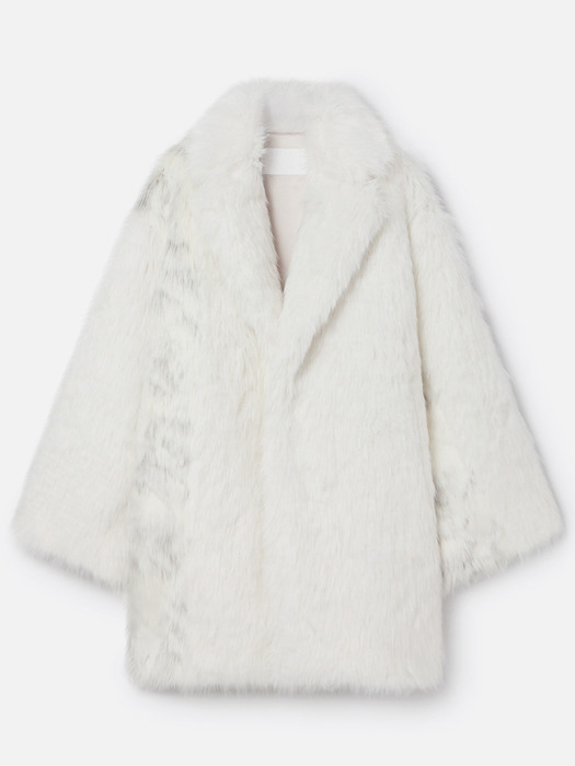 FRENCH FAUX FUR COAT IVORY