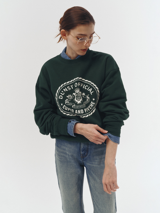 UNISEX CUPID CAMPUS SWEATSHIRT GREEN_UDTS3A102E2