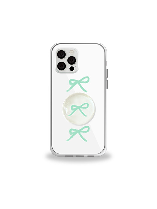 [SET] Present series : Mint ribbon phone case