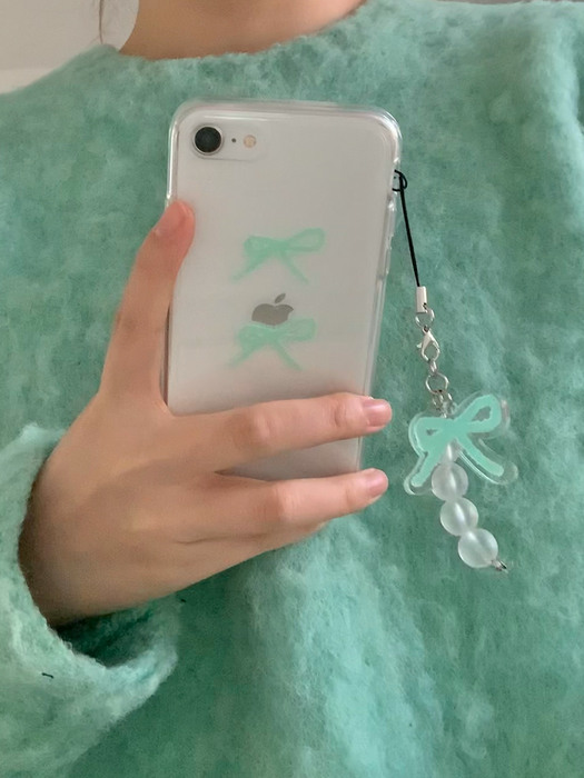 [SET] Present series : Mint ribbon phone case