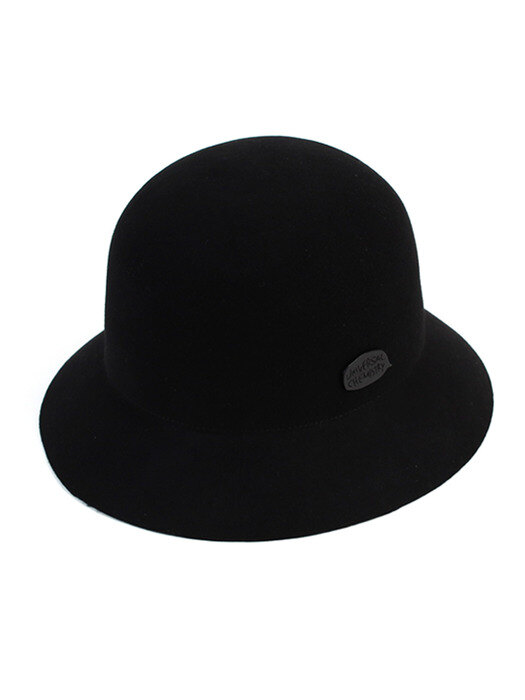 Edgecut Wool Black Cloche Hat 클로슈햇