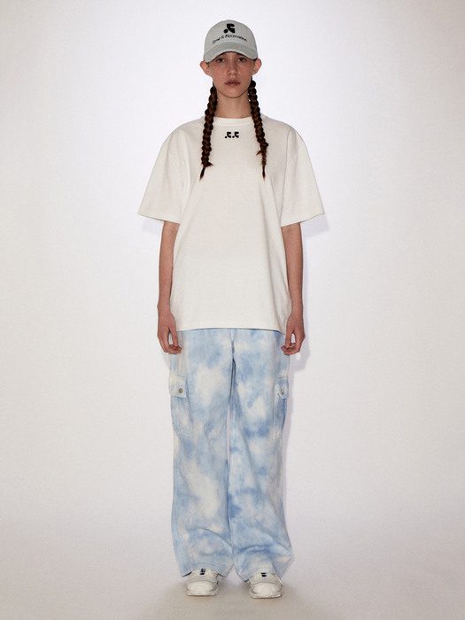 RR TIE DYE CARGO PANTS - SKYBLUE