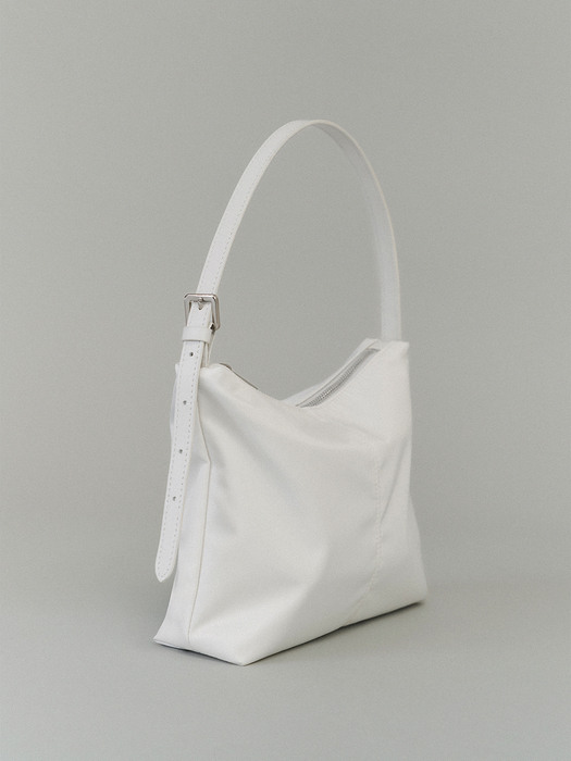 Nylon shoulder bag (white)