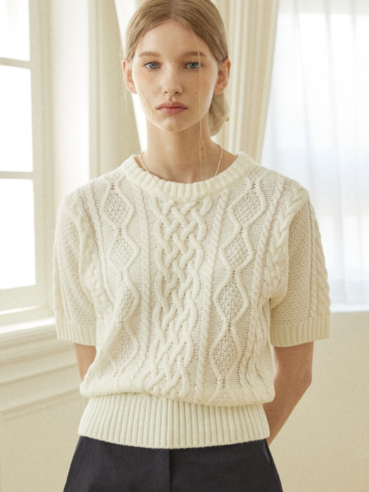 Jane Cable Knit - Ivory