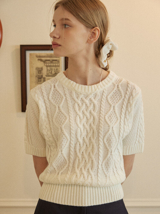 Jane Cable Knit - Ivory