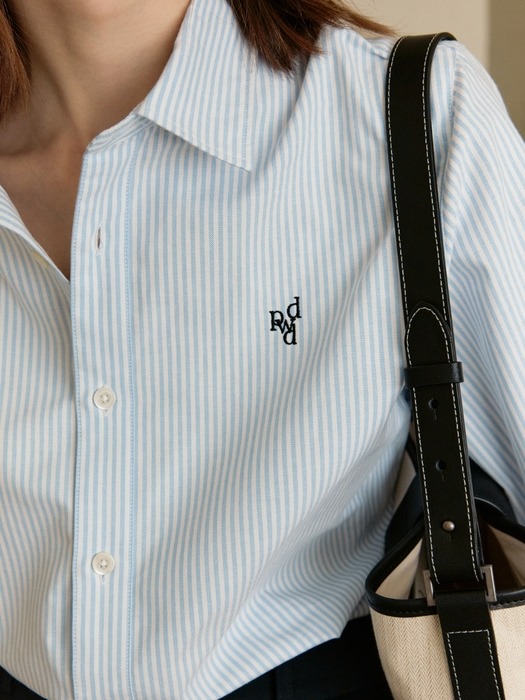 dpwd logo standard shirts - blue stripe