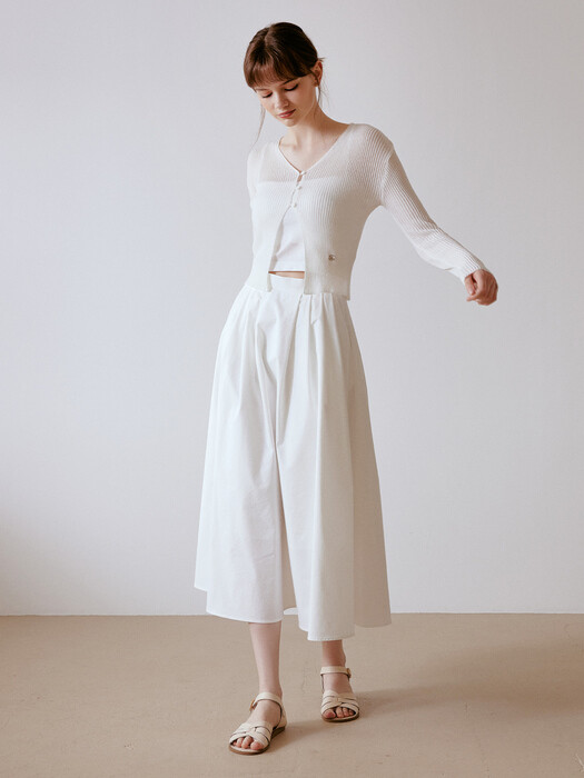 [단독]Linen 3 button cardigan (white)