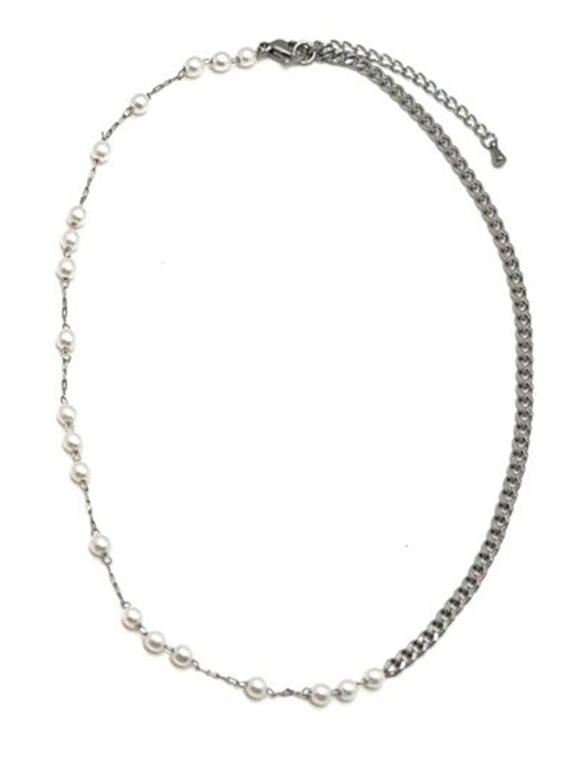  Mix pearl chain necklace
