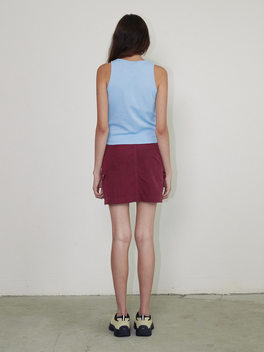 QDRY Cargo Mini Skirt - Wine