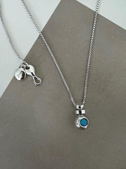 moon C necklace - turquoise