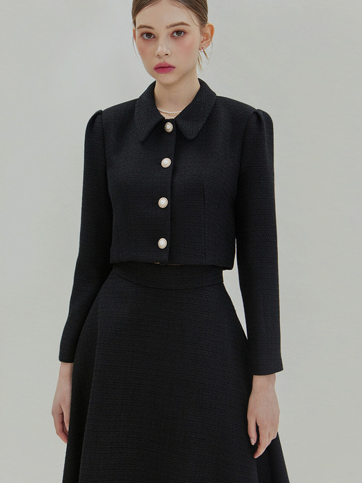 Bell tweed crop jacket(4colors)