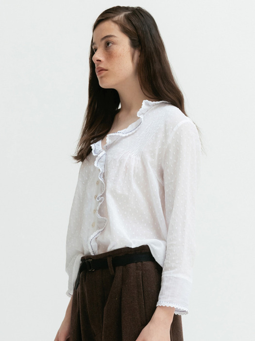 Via Bell frill Blouse