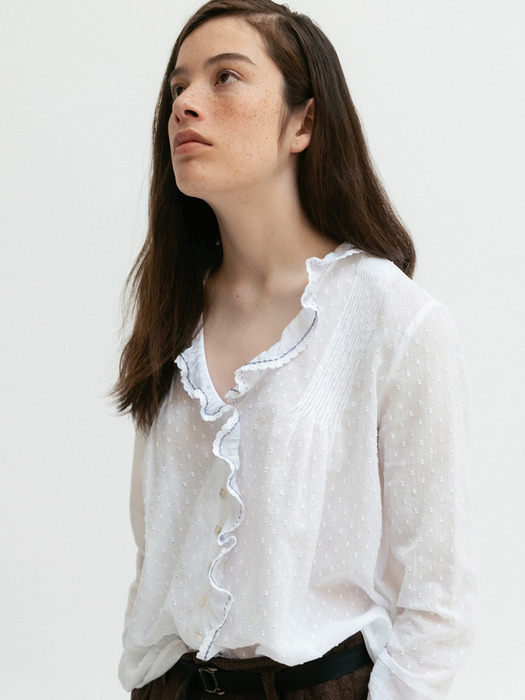 Via Bell frill Blouse