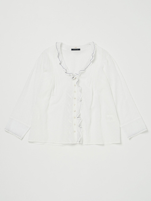 Via Bell frill Blouse