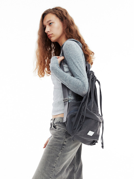 DRAWSTRING BACKPACK - GREY