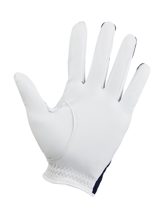 RUBBER WAPPEN LEATHER GLOVE (LEFT) - NAVY (MEN)