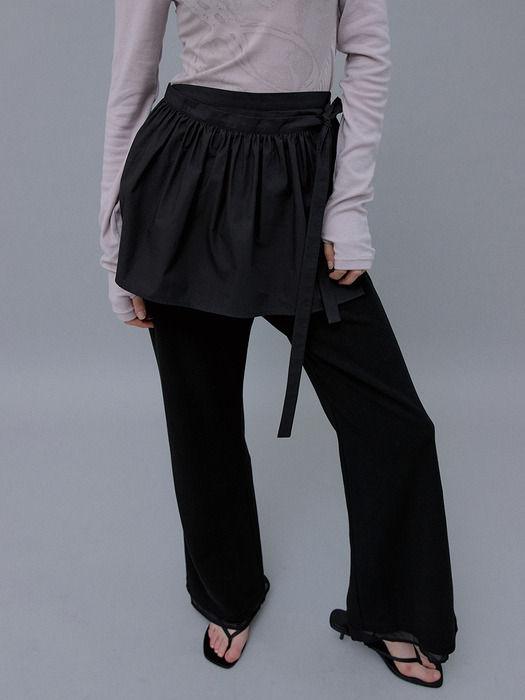 Wrap Mini Skirt (Black)