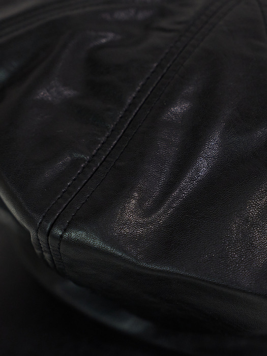 Leather Beret_Black