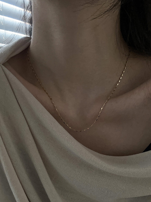 [925silver] Block chain necklace (2color)