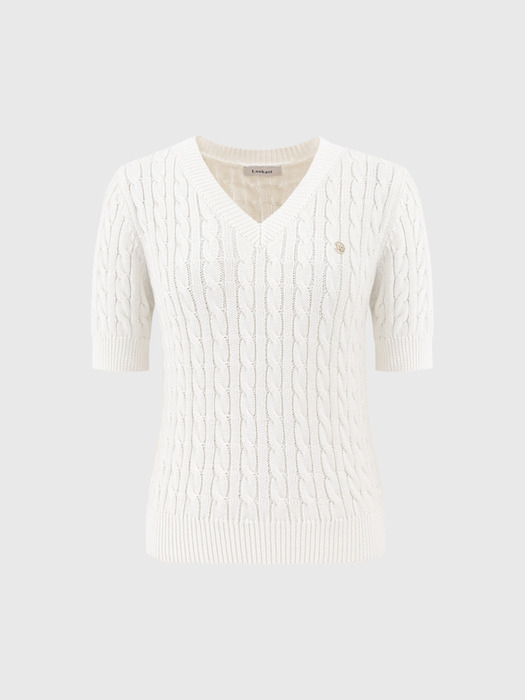 해리 케이블 브이넥 니트 / HARRY CABLE V NECK KNIT_4colors