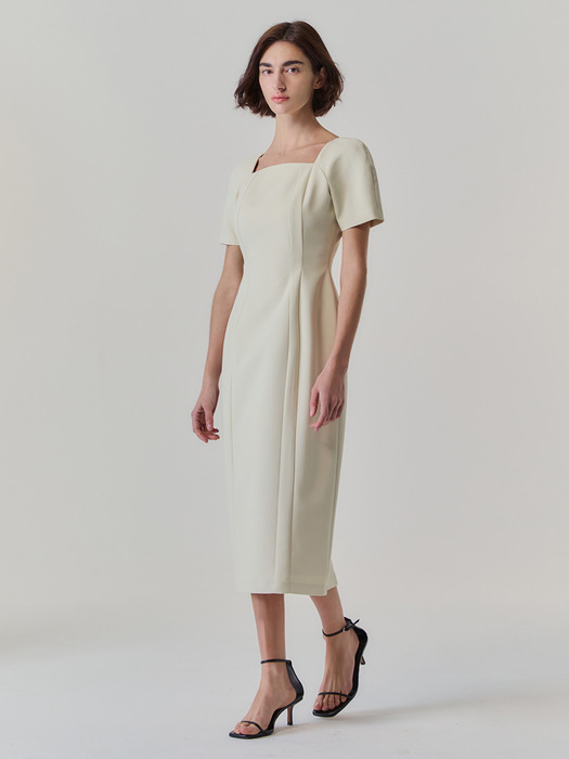 Line Dress_Latte Beige