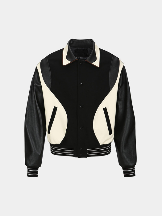 ROBYN VARSITY JACKET awa584m(BLACK)