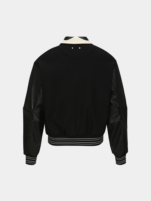 ROBYN VARSITY JACKET awa584m(BLACK)